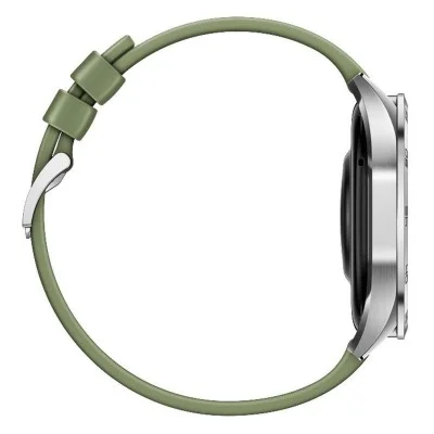 Huawei Watch Gt4, 46Mm, Stainless-Steel Body, Leather Strap - Green